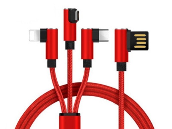 彎頭尼龍編織一拖三數(shù)據(jù)線