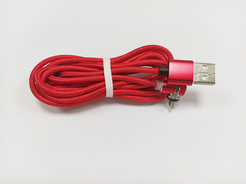 布藝編織彎頭磁吸充電線，深圳數(shù)據(jù)線廠家